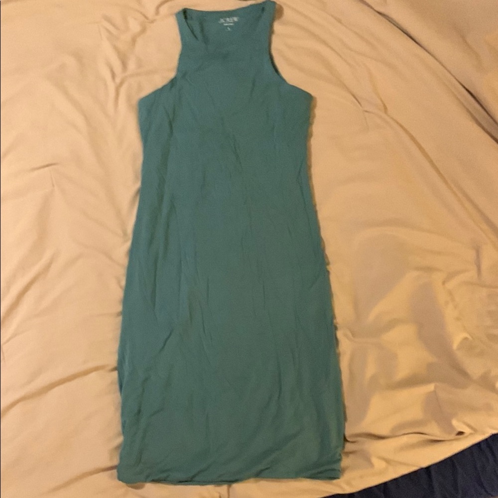 J Crew Form Knit Sleeveless Teal Dress Summer Vacation Beach Dress sz small NWT
